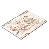 Carnet Capteur de rêve bohème avec perles et plumes, se (Côté gauche)