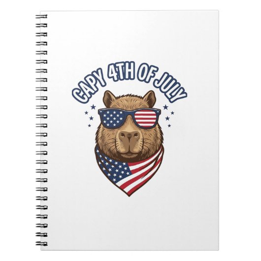 Carnet Capy 4 juillet Conception vectorielle de capybara (Devant)