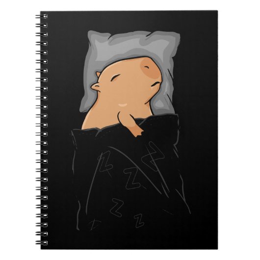 Carnet Capybara Cadeau Femme Enfants Capybara Dormir Capy (Devant)