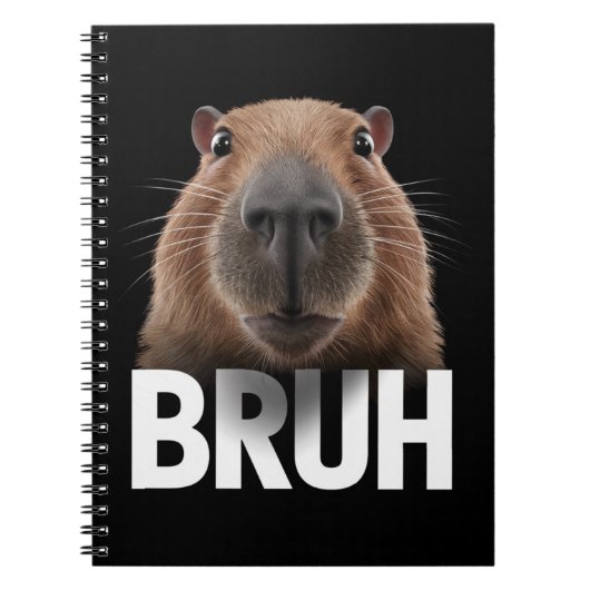 Carnet Capybara Drôle Bruh  (Devant)
