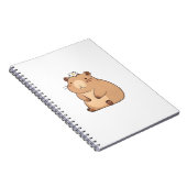 Carnet Capybara mignon avec conception Kawaii de fleur de (Côté Droit)