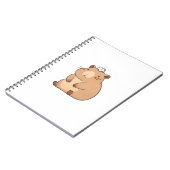 Carnet Capybara mignon avec conception Kawaii de fleur de (Côté gauche)