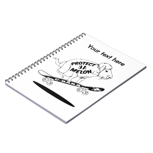 Carnet Capybara Skateboard Ollie (Côté gauche)