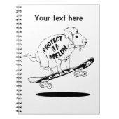 Carnet Capybara Skateboard Ollie (Devant)