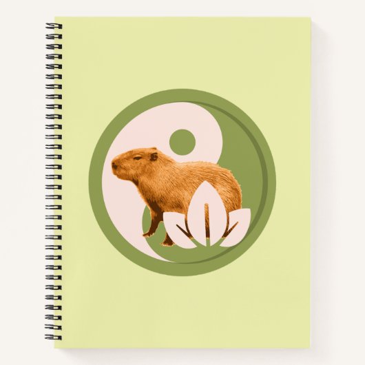 Carnet Capybara Zen Yin Yang Nature Paisible (Devant)