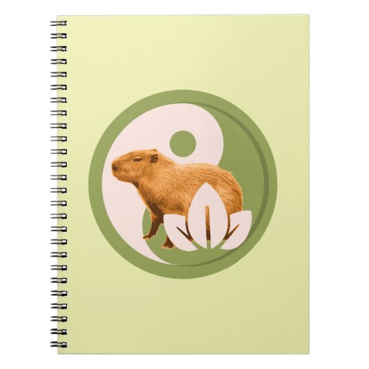 Carnet Capybara Zen Yin Yang Nature Paisible (Devant)