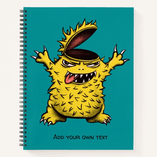 Carnet Caractère du monstre du mal cool (Devant)