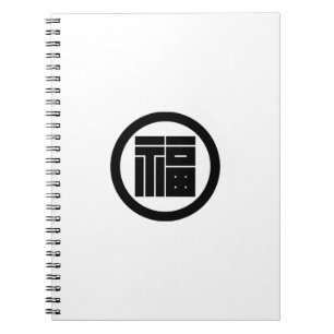 Carnet Caractère kanji carré pour FUKU dans un cercle