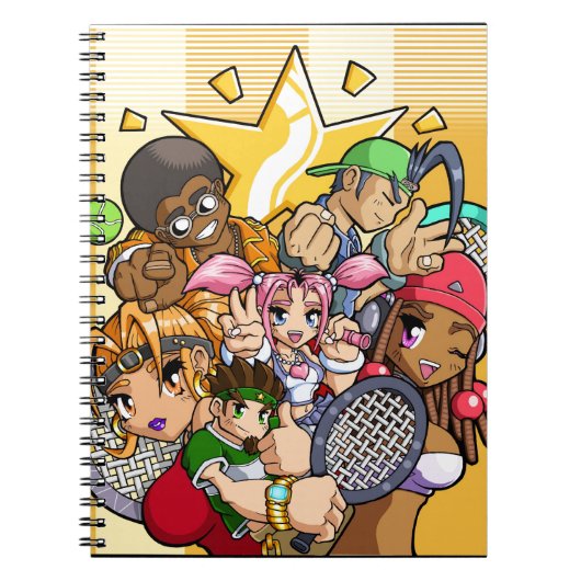 Carnet Caractères de tennis d'Anime (Devant)