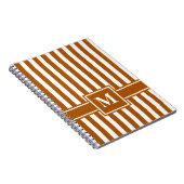 Carnet Caramel Grille moderne avec Monogramme (Côté Droit)