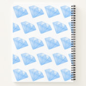 Carnet Carat diamant bleu brillant (Dos)
