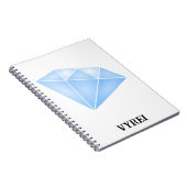 Carnet Carat diamant bleu brillant (Côté Droit)