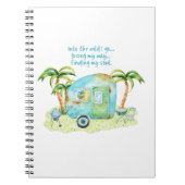 Carnet Caravane bleue de campeur d'aquarelle - conclusion (Devant)