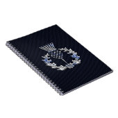 Carnet Carbone Fibre Print Silver Scottish Thistle (Côté Droit)