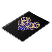 Carnet cardiaque Blue Filigree (Côté gauche)