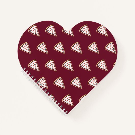 Carnet cardiaque de pizza Slices (rouge tomate) (Devant)