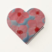 Carnet cardiaque des fleurs rose bonbon (Dos)