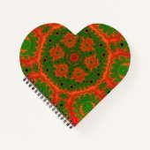 Carnet cardiaque orange et vert Kaleidoscope (Devant)
