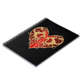 Carnet cardiaque Red Filigree (Côté gauche)