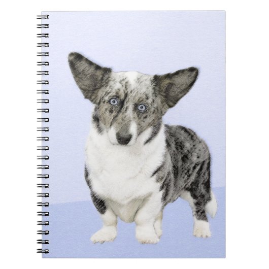 Carnet Cardigan Welsh Corgi Peinture - Art Chien original (Devant)