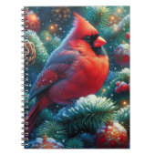 Carnet Cardinal de Noël/hiver (Devant)