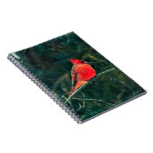 Carnet Cardinal d'hiver en tempête de neige - Amélioré (Côté Droit)
