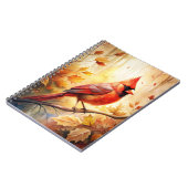 Carnet Cardinal Rouge à l'automne (Côté gauche)