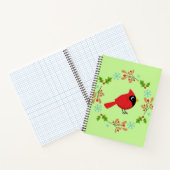 Carnet Cardinal Rouge Cardinal Cardinal aux Fleurs (Intérieur)