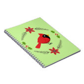 Carnet Cardinal Rouge Cardinal Cardinal aux Fleurs (Côté Droit)