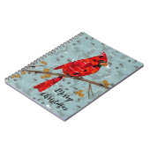 Carnet Cardinal rouge, l'oiseau de Noël (Côté gauche)