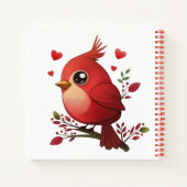 Carnet Cardinal rouge Lovey-Dovey (Dos)