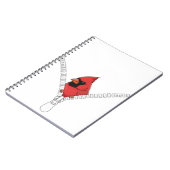 Carnet Cardinal rouge mignon coup d'oeil (Côté gauche)