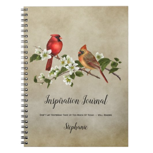 Carnet Cardinals et Dogwood Blossom (Devant)