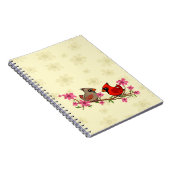 Carnet Cardinaux du Nord sur la Branche de Blossom (Côté Droit)