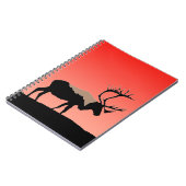 Carnet Caribou au coucher du soleil - Art original de la (Côté gauche)