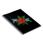 Carnet Caricature à fleurs d'Hibiscus sur de mignons coli (Côté Droit)