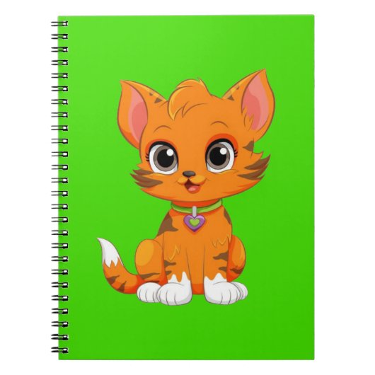 Carnet Caricature adorable de chat (Devant)