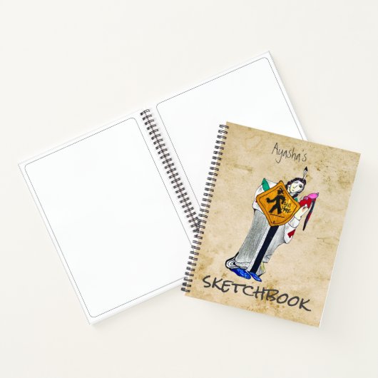 Carnet Caricature Ayasha Watercolor Art Sketbook (Intérieur)