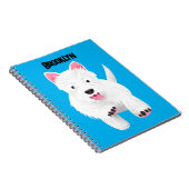 Carnet Caricature blanche de terrier de l'ouest (Côté Droit)