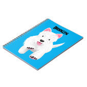 Carnet Caricature blanche de terrier de l'ouest (Côté gauche)