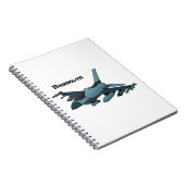 Carnet Caricature d'avion de chasse militaire (Côté Droit)