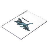 Carnet Caricature d'avion de chasse militaire (Côté gauche)