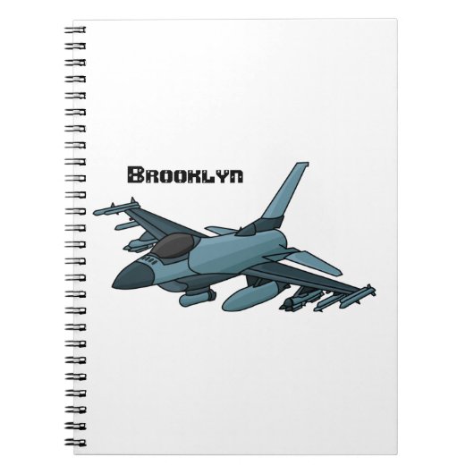 Carnet Caricature d'avion de chasse militaire (Devant)