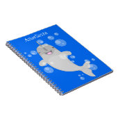 Carnet Caricature de bulles de narval joyeux (Côté Droit)