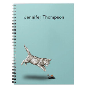 Carnet Caricature de chat et souris