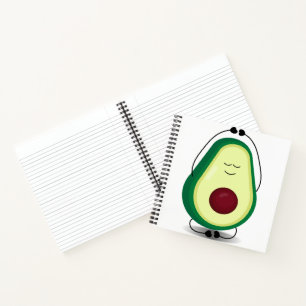 Carnet Caricature de détente Avocado Carton Spiral Noteb