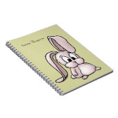 Carnet Caricature de lapin rose mignon (Côté Droit)