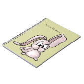 Carnet Caricature de lapin rose mignon (Côté gauche)