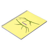 Carnet Caricature de mignon rouge vert avec des visages h (Côté gauche)