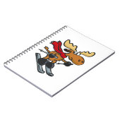 Carnet Caricature de Moose Skier | choisir la couleur arr (Côté gauche)